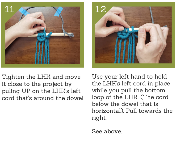 Semi Circle Macrame step11and12