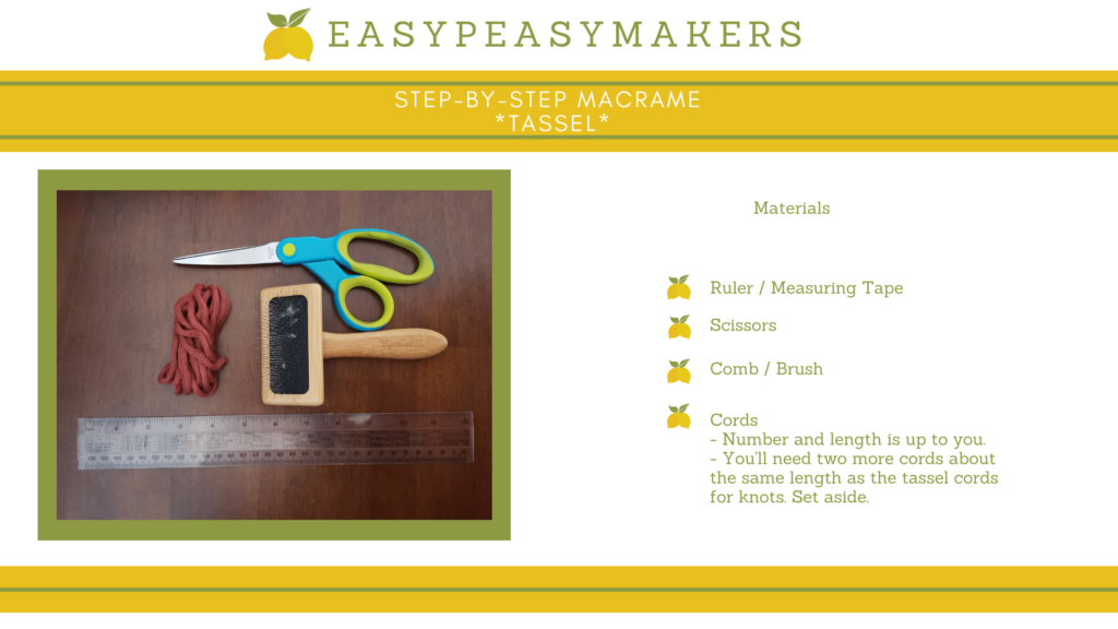 Tassel materials